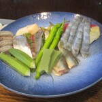 旬彩 天ぷら 心来(しんら） - 本日の素材。