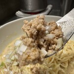 高崎はた山 - 【2024.7.9(火)】冷し担担麵のそぼろと刻みネギ