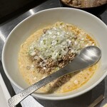 高崎はた山 - 【2024.7.9(火)】冷し担担麺（並盛・180g）＋そぼろ御飯1,400円の冷し担担麵