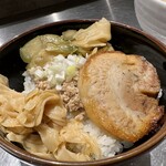 高崎はた山 - 【2024.7.9(火)】冷し担担麺（並盛・180g）＋そぼろ御飯1,400円のそぼろ御飯