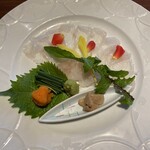 天ノ寂 - カサゴの薄造り