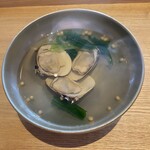 天ノ寂 - 二泊目夕食は蛤のお吸物から