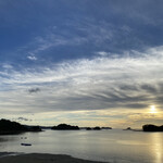 天ノ寂 - ホテルの支配人に撮影して頂いた夕陽が綺麗な海