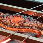 居酒屋 味平 - 焼魚（サバ・身側焼き中）