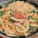 あんず - 梅干をトッピングした京風うどん