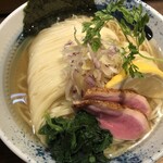 鴨出汁中華蕎麦 麺屋yoshiki - 鰹昆布水と名古屋コーチンの細つけ麺