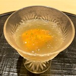 新ばし 星野 - 礼文島のバフンウニ、キジハタ出汁のジュレ