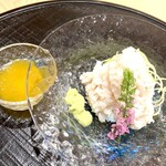 新ばし 星野 - ハモおろし、自家製梅ソース