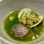 フレンチレストラン・プレジール - 綺麗な グリーンは 春菊