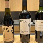 フレンチレストラン・プレジール - グラスワイン 赤・３本全てテイスティング出来ます♪ 私は左 主人は右