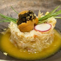 品川 かに雅 - カニの身がたっぷりなカニの黄身クリーム和え！！