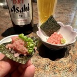 しほう田 - お通しのネギトロ♡