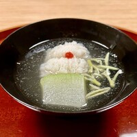 筒井 清寂 - 鱧と冬瓜、蓴菜の椀物