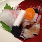 くろぎ - 寝かせた桜鯛･サッと炙った鳥貝は甘さと香り良し