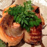 くろぎ - 桜鱒と筍の照焼はたっぷりの木の芽と