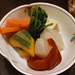 うなぎ青葉 - 野菜の炊き合わせ