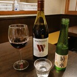 うなぎ青葉 - ツレはワイン、私は冷酒
