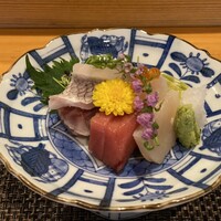 難波 鮨 栞庵 やましろ - 造り盛り合わせ