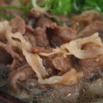 空飛ぶうどん やまぶき家 - 甘肉と油かすうどん　甘肉