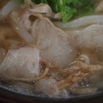 空飛ぶうどん やまぶき家 - 甘肉と油かすうどん　油かす