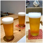 鮨と天草大王 天音 - ◆まずは「生ビール」。暑い日のビールは最高です。^^