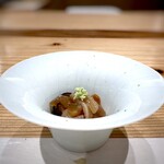 鮨と天草大王 天音 - ◆水烏賊の沖漬け・・大好きですので嬉しい、一品目からお酒がすすむ品。笑