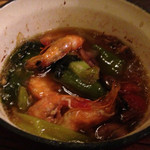 鉄板焼とワイン COCOLO - 海老とホタルイカのアヒージョ