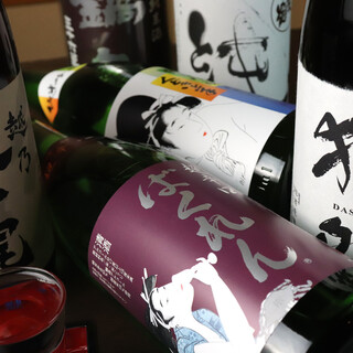 ＜日本酒＞は各種15種以上の個性溢れる味わいを厳選。