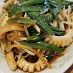 四川飯店 - ニラとイカ炒め