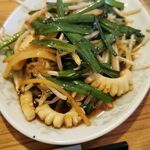 四川飯店 - ニラとイカ炒め