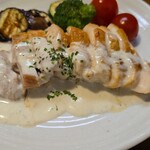 キッチン ブルー グローブ - 正面から、レモングラスクリームソースはタップリ！！