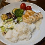 キッチン ブルー グローブ - 再びワンプレート