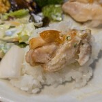 キッチン ブルー グローブ - カリカリ皮が見えます