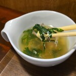 キッチン ブルー グローブ - 卵スープでした