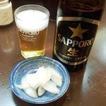 美華 - 中瓶ビール＋お通し（無料）