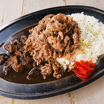 肉盛りカレーライス