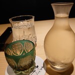 銀座焼とり 京丹波 - 長老（純米吟醸酒）：ねっとりとした舌触り。ほんのりとした甘み