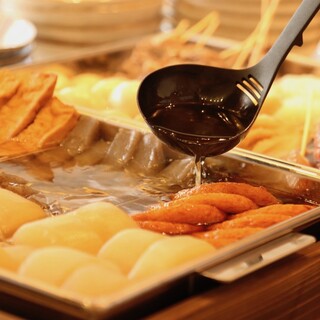 深みのある味わいに仕上げたこだわりの出汁がしみ込んだおでん