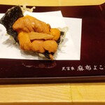 天冨良 麻布よこ田 - 磯辺揚げと生うに