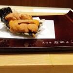 天冨良 麻布よこ田 - 磯辺揚げと生うに