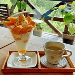 あいはなカフェ - マンゴーパフェのコーヒーセット　２９３５円