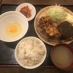 札幌ザンギ本舗 - ザンギとハンバーグ定食