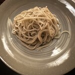 樋口 - まるで上品な冷やしきつね蕎麦！男性陣全員お代わりされました。蕎麦湯用に用意してくださった蕎麦湯がまた美味。