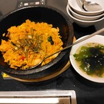 和牛赤身&wine 焼肉 山 - 石焼きピビンバ