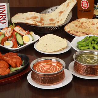 パーティーコース全4種類。飲み放題付きCコースがおすすめ◎