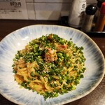 罪なたらすぱ  - 高菜明太 +鳥のっけ？パスタはコシのある方！