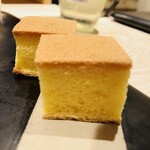 鮨 千陽 - カステラ風玉子焼き✨️ほんのり最後に炙りを入れて下さり…甘さもお上品で美味でした(❁ᴗ͈ˬᴗ͈)✨️