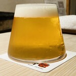 鮨 千陽 - 来る前からお写真で拝見し、頼みたかった富士山型グラス✨️素敵です՞⸝⸝ᵒ̴̶̷  ᵒ̴̶̷⸝⸝՞✨️(こちらはペアリングコースではなく、別オーダー✨)