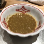 寿司栄 - つぶ貝肝醤油
