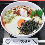 くるまや - 山かけうどん（ぬる）